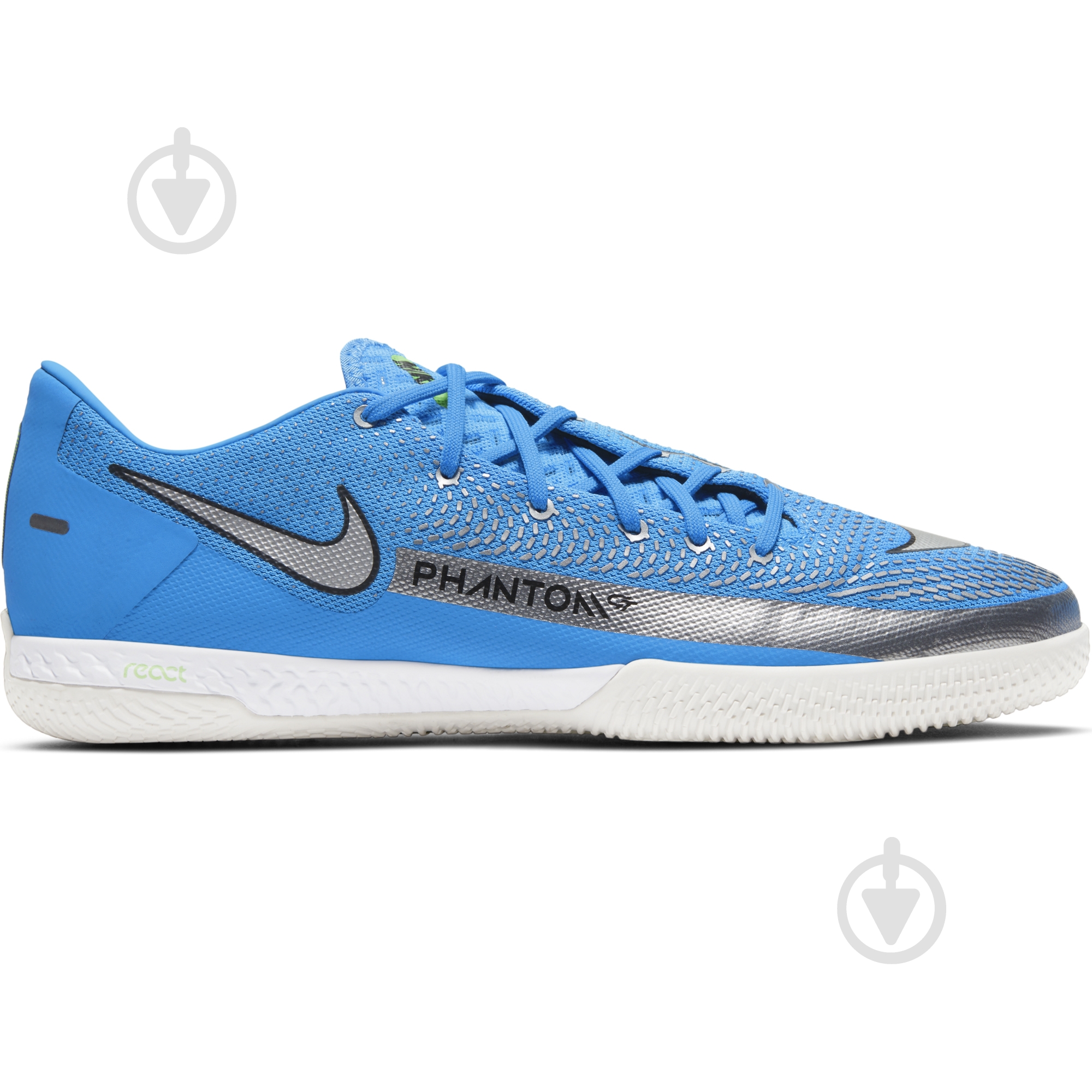 Футзальная обувь Nike REACT PHANTOM GT PRO IC CK8463-400 р.44,5 голубой - фото 3 Футзальная обувь Nike REACT PHANTOM GT PRO IC CK8463-400 р.44,5 голубой - фото 3