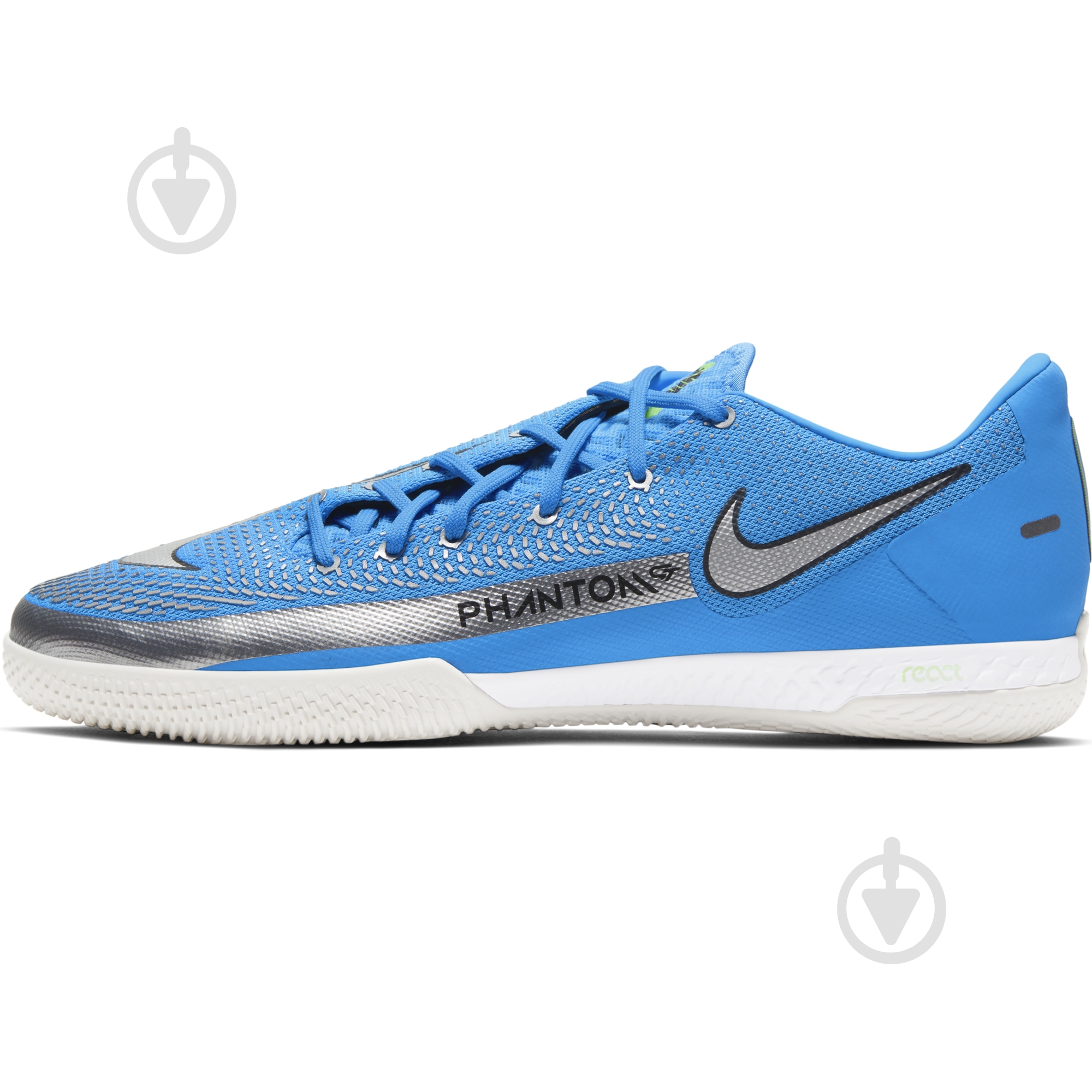 Футзальная обувь Nike REACT PHANTOM GT PRO IC CK8463-400 р.44,5 голубой - фото 5 Футзальная обувь Nike REACT PHANTOM GT PRO IC CK8463-400 р.44,5 голубой - фото 5