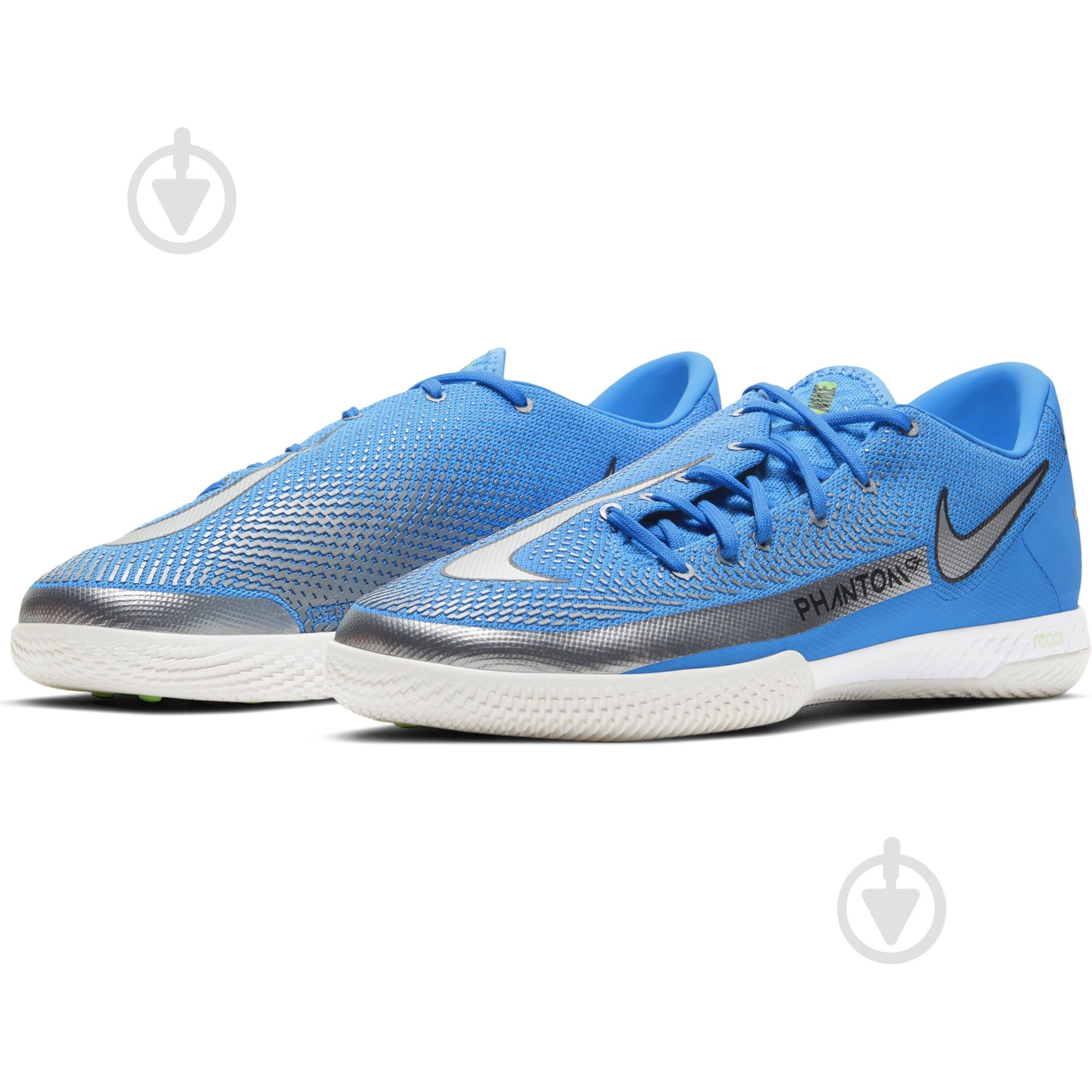 Футзальная обувь Nike REACT PHANTOM GT PRO IC CK8463-400 р.45,5 голубой - фото 1 Футзальная обувь Nike REACT PHANTOM GT PRO IC CK8463-400 р.45,5 голубой - фото 1