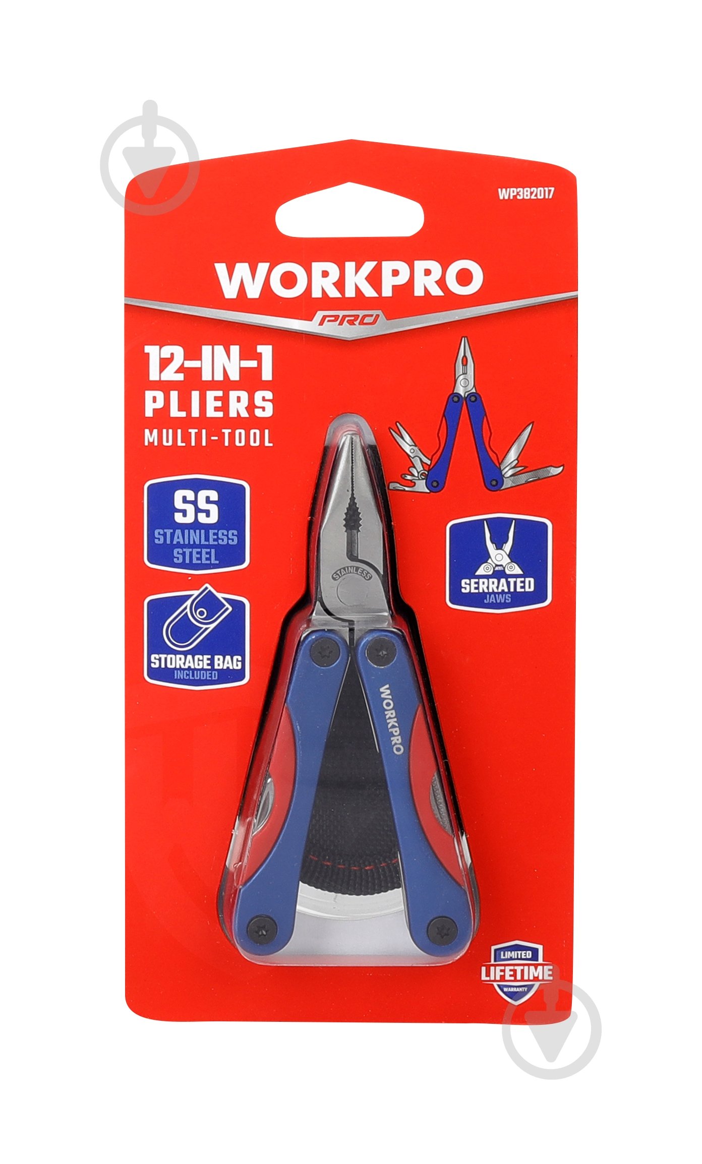 Мультитул WORKPRO 12-в-1 WP382017 - фото 5