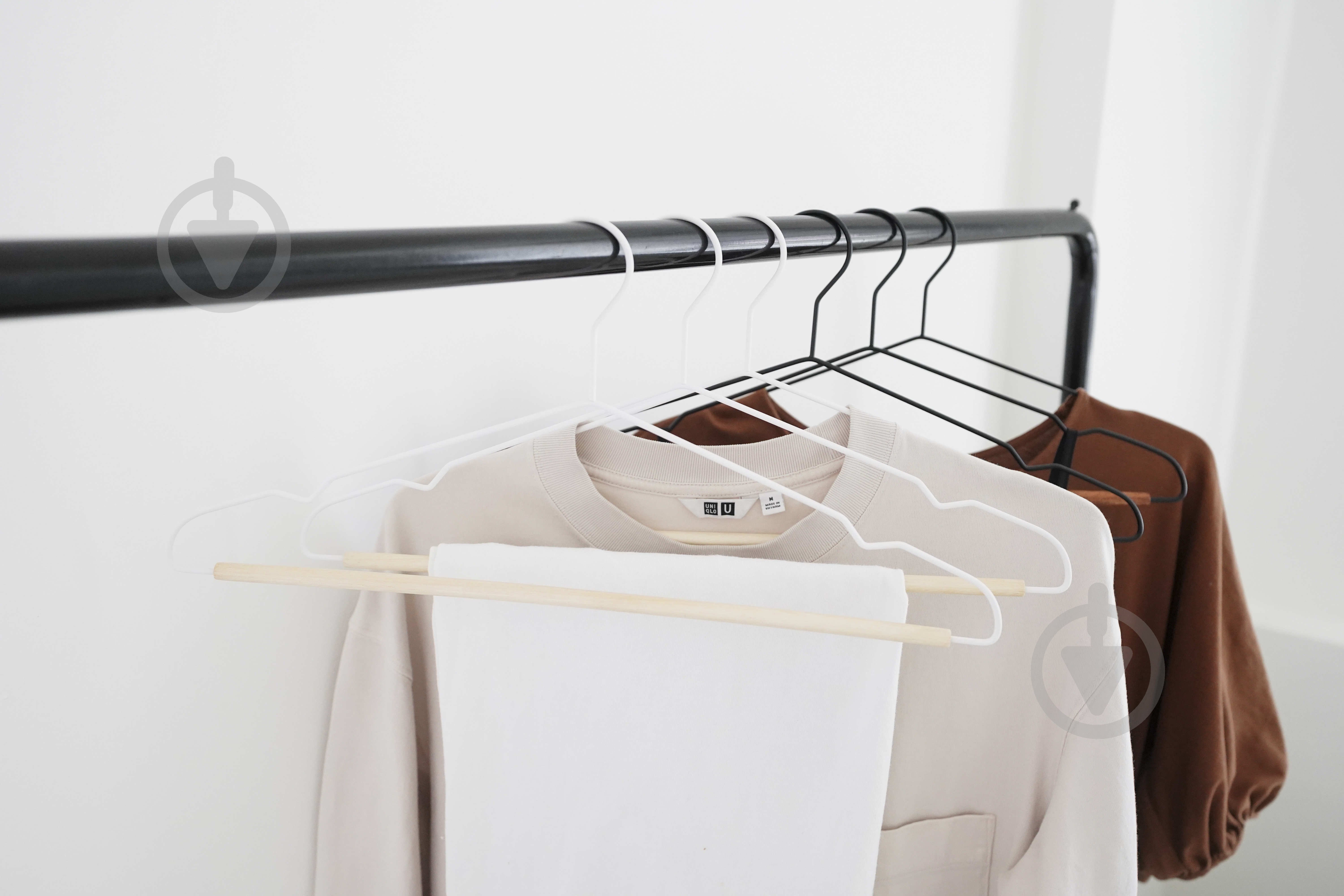 Набор плечиков Vivendi белый-натуральный 42 см 5 шт. - фото 6