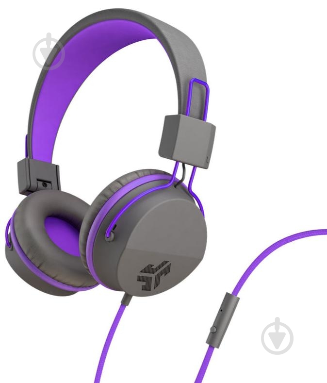 Навушники JLab JBuddies Studio Kids gray/purple (IEUHJKSTUDIORGRYPRP6) - фото 1