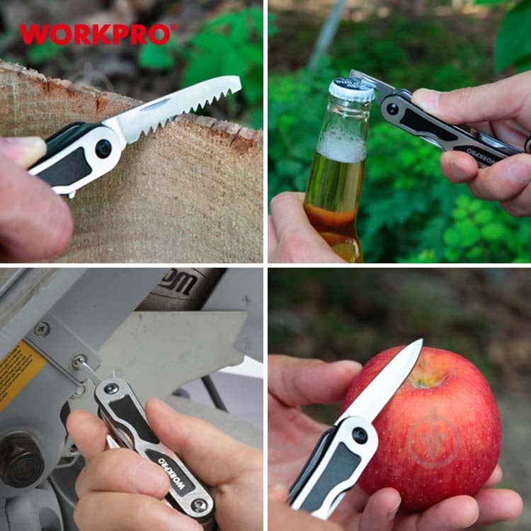 Мультитул WORKPRO 15-в-1 PRO WP382009 - фото 8