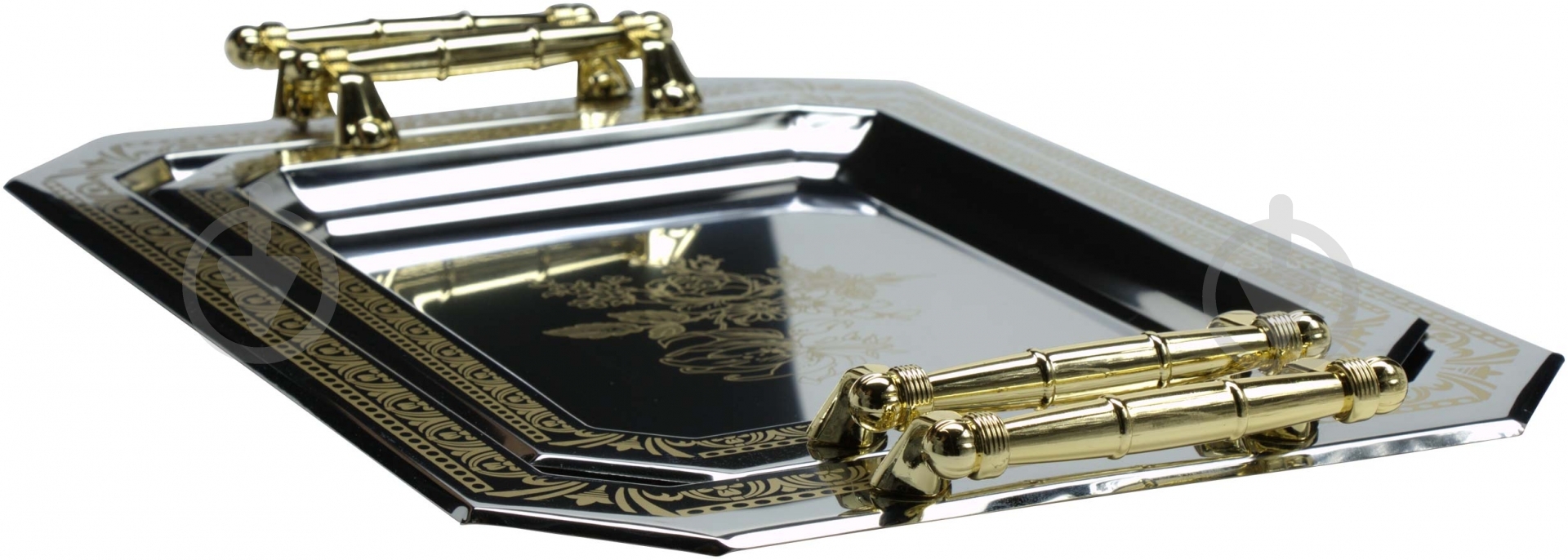 Набор подносов Krauff Цветы 2 шт - фото 1 Набор подносов Krauff Цветы 2 шт - фото 1