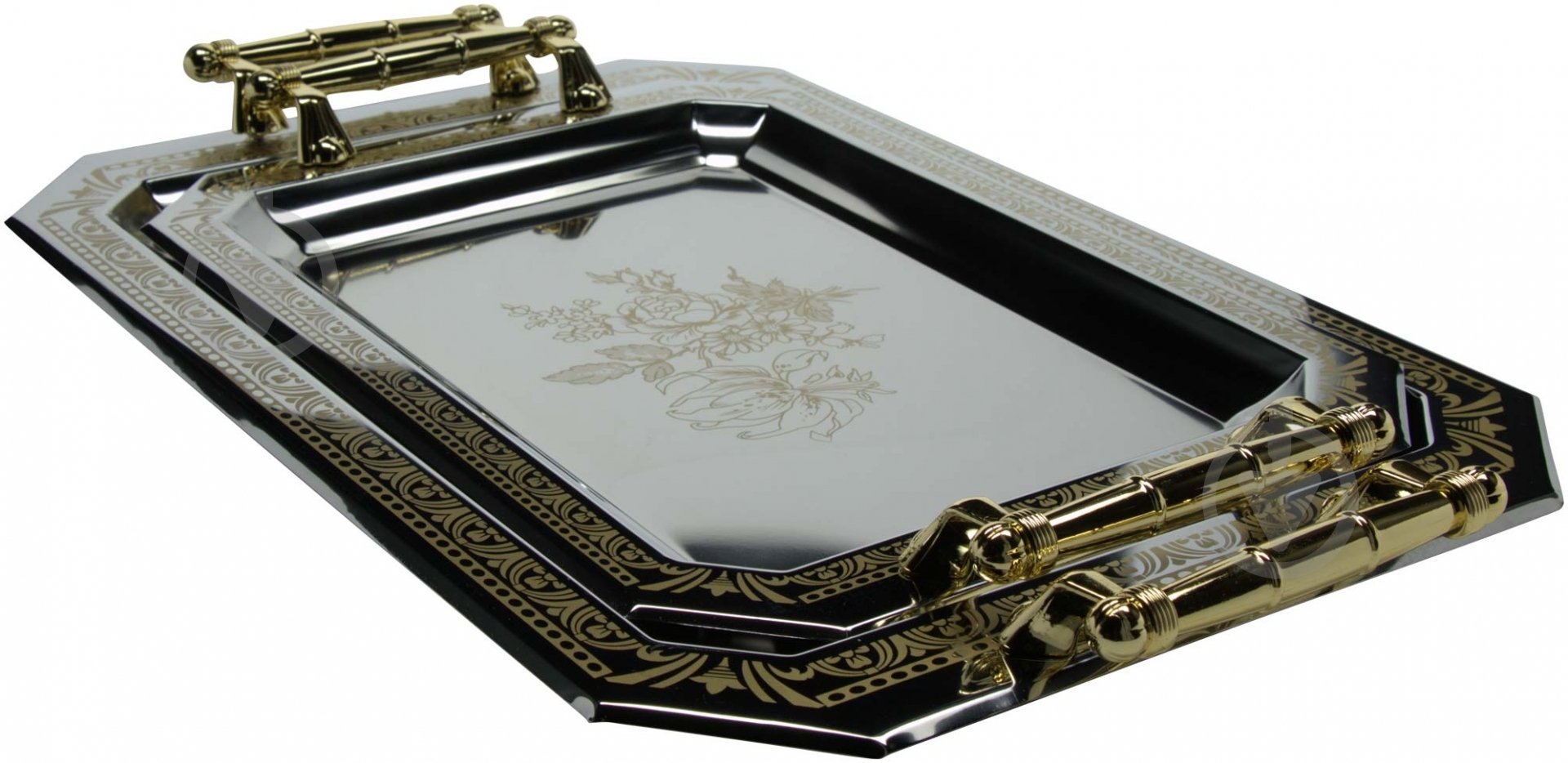 Набор подносов Krauff Цветы 2 шт - фото 2 Набор подносов Krauff Цветы 2 шт - фото 2