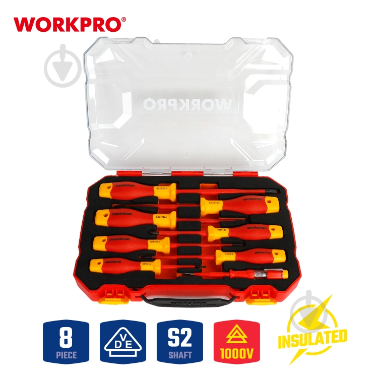 Набор отверток WORKPRO EN/IEC 60900 10000V PRO PLUS WP204700 - фото 3 Набор отверток WORKPRO EN/IEC 60900 10000V PRO PLUS WP204700 - фото 3