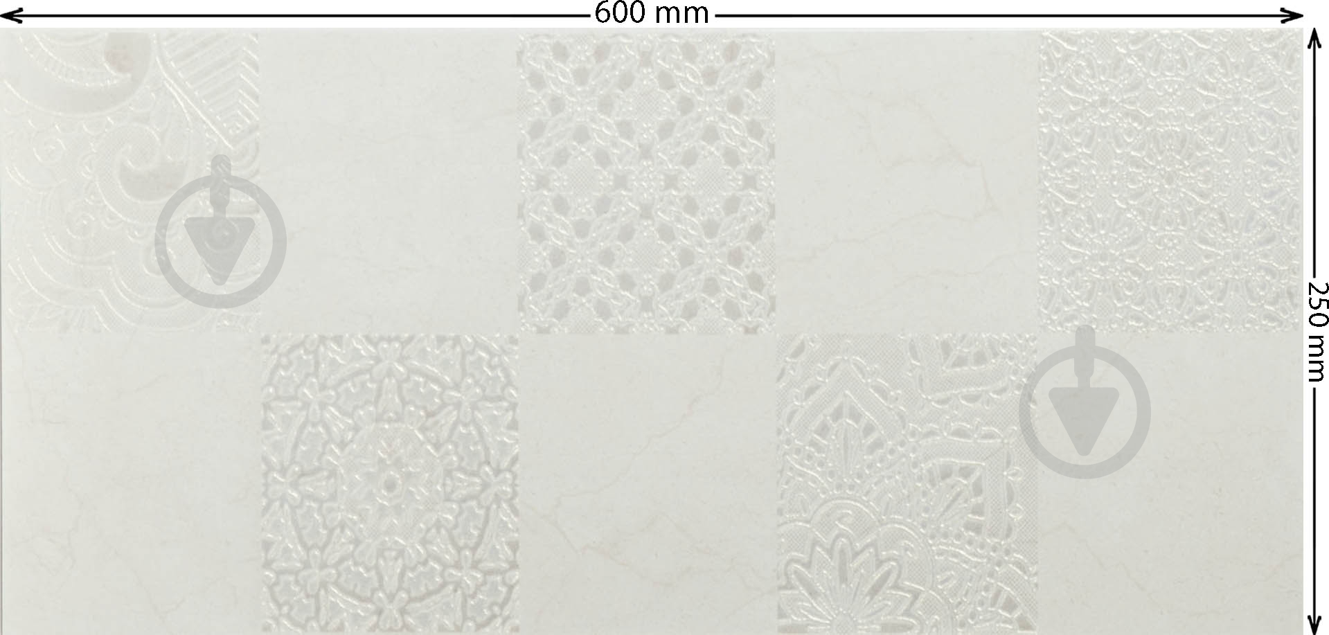 Декор Атем Marfil Pattern 25x60 - фото 4