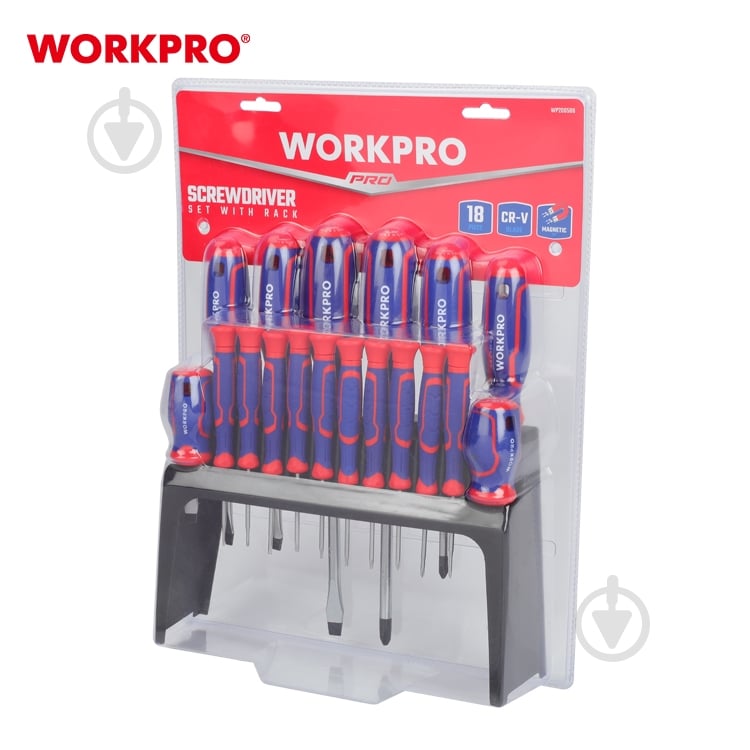 Набор отверток WORKPRO 18 пред. CR-V PRO WP200506 - фото 5
