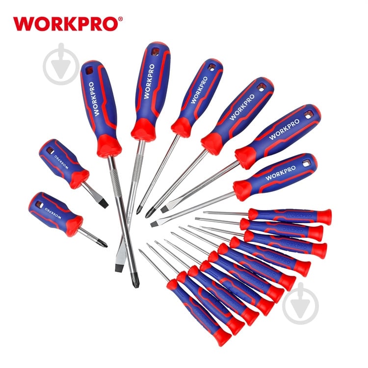 Набор отверток WORKPRO 18 пред. CR-V PRO WP200506 - фото 4