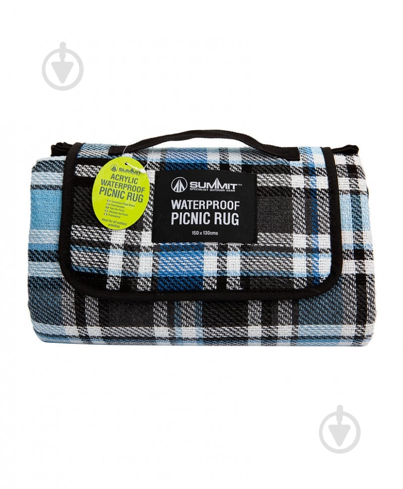 Килимок для пікніка Summit Waterproof Tartan Rug 150x130 см сірий - фото 1