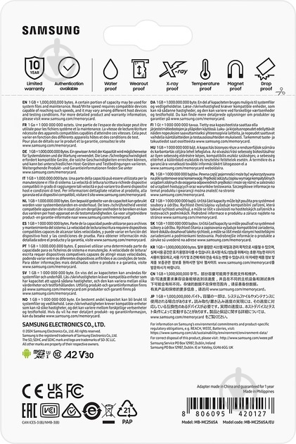 Карта пам'яті Samsung microSDXC 256 ГБ UHS-I (MB-MC256SA/EU ) Evo Plus - фото 9