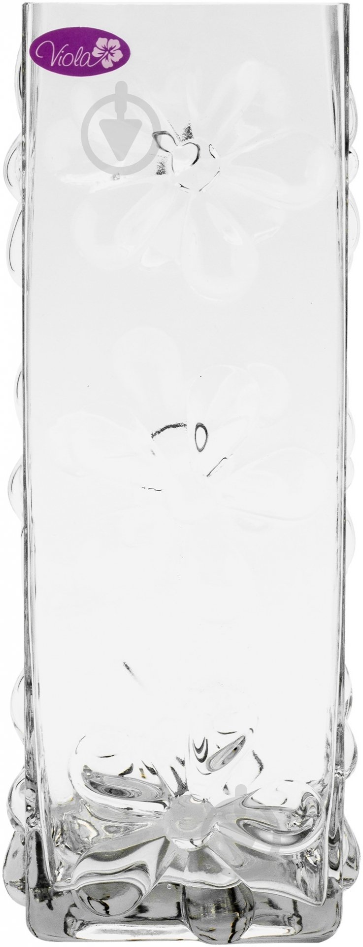 Ваза стеклянная Viola 33-108-003 30 см прозрачная 33-108-003 - фото 1
