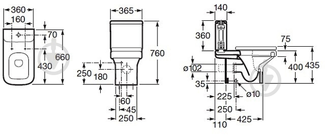 Чаша унитаза ROCA Dama-N 342787000 - фото 2