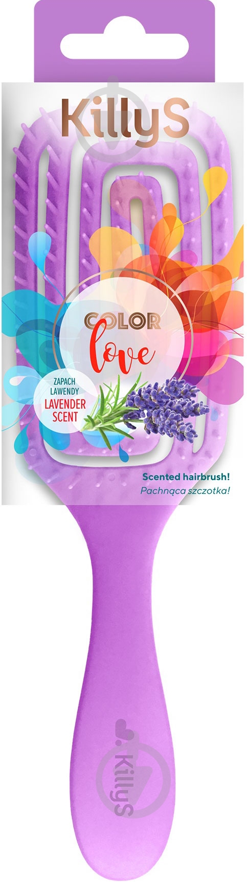 Щетка для волос KillyS с ароматом лаванды Color Love фиолетовый - фото 1
