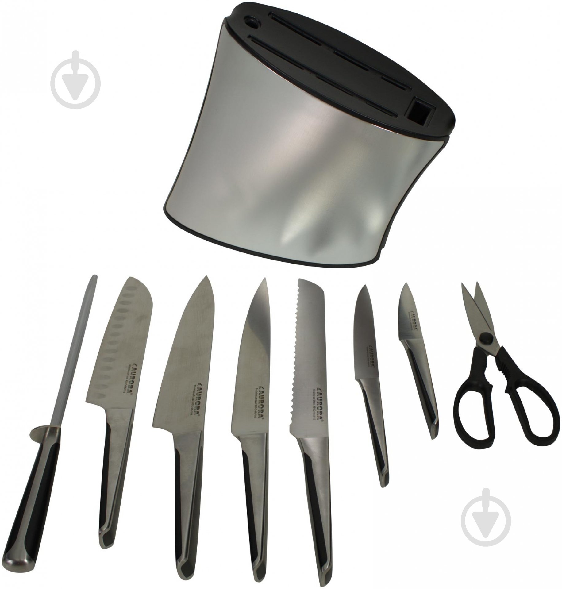 Набор ножей на подставке Aurora 9 предметов 857AU - фото 2