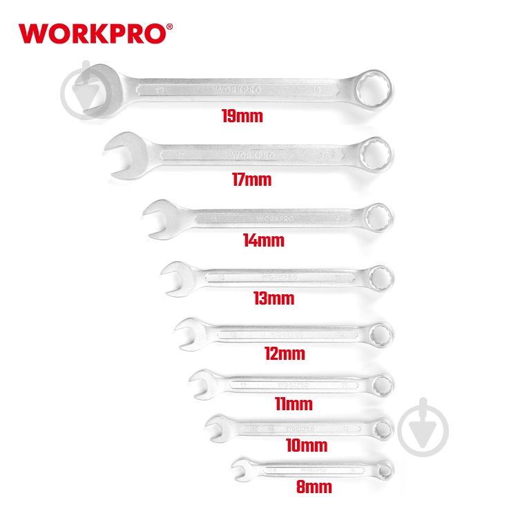 Набор ключей WORKPRO CR-V PRO PLUS WP202562 - фото 3 Набор ключей WORKPRO CR-V PRO PLUS WP202562 - фото 3
