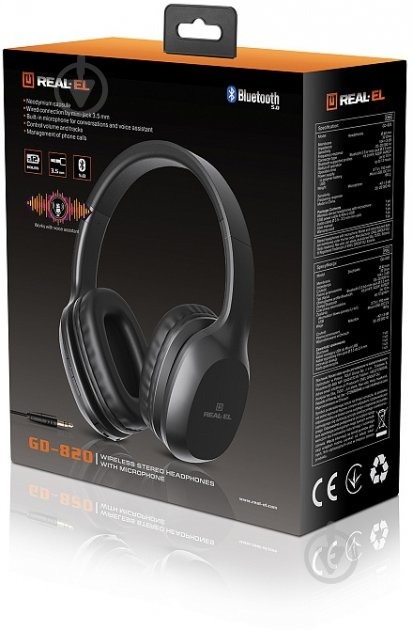 Навушники Real-el GD-820 black (EL124100051) - фото 11