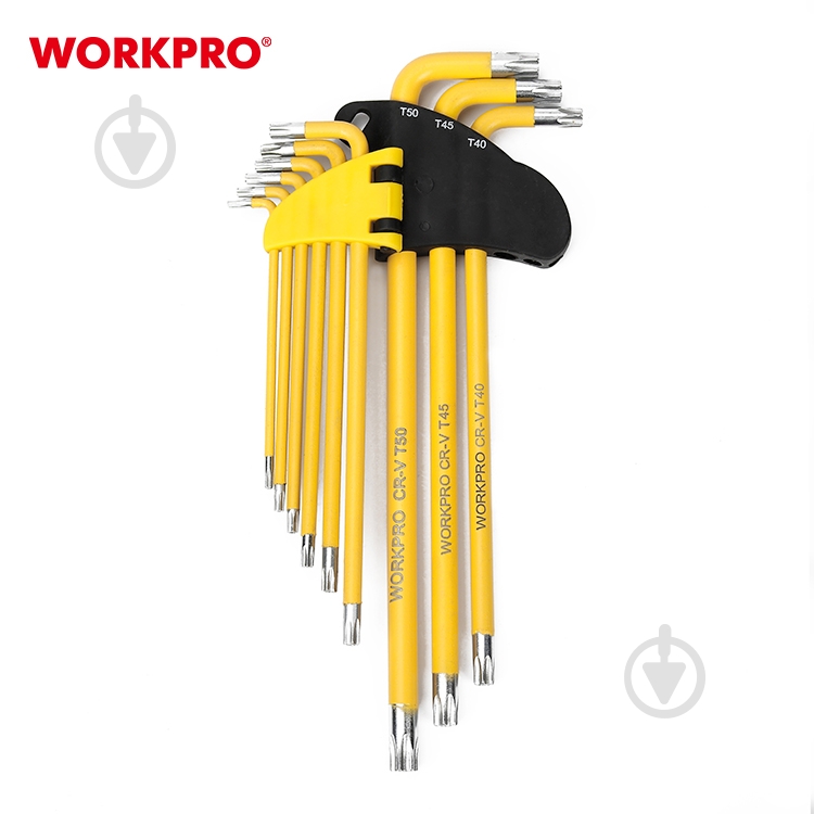 Набор ключей шестигранных WORKPRO TORX CR-V PRO PLUS WP222008 - фото 3