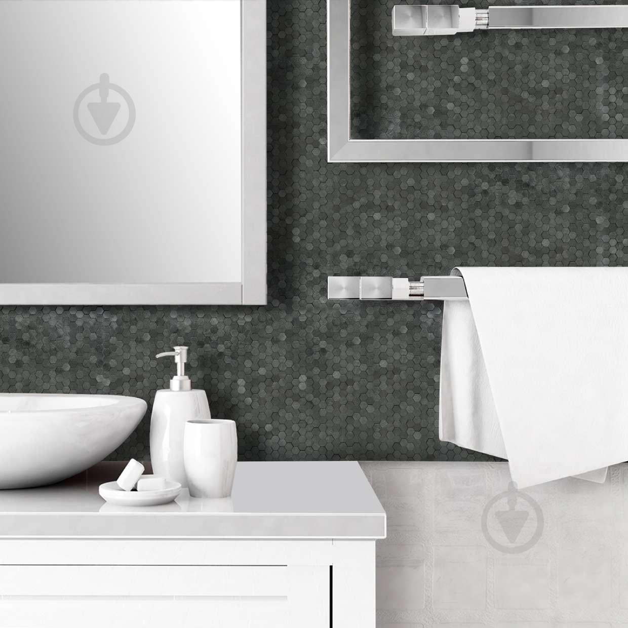 Декоративная панель EMERGO самоклеющая Hexagon 3D Чорный Home Inspire - фото 5 Декоративная панель EMERGO самоклеющая Hexagon 3D Чорный Home Inspire - фото 5