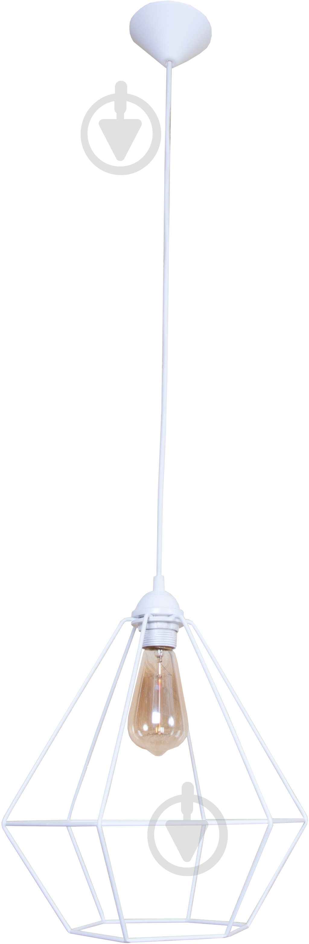 ВИТРИНА! Подвес Lamperia Iron diamond 1x60 Вт E27 белый - фото 1
