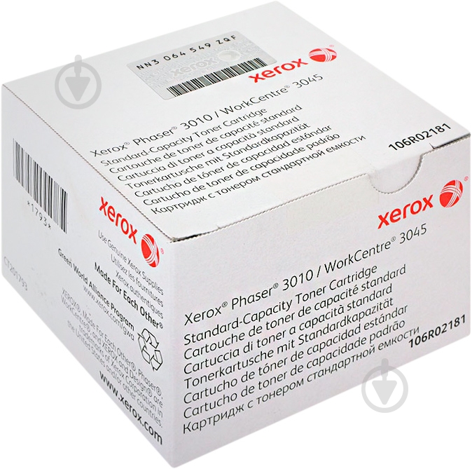 Картридж Xerox Black 106R02181 черный - фото 3 Картридж Xerox Black 106R02181 черный - фото 3