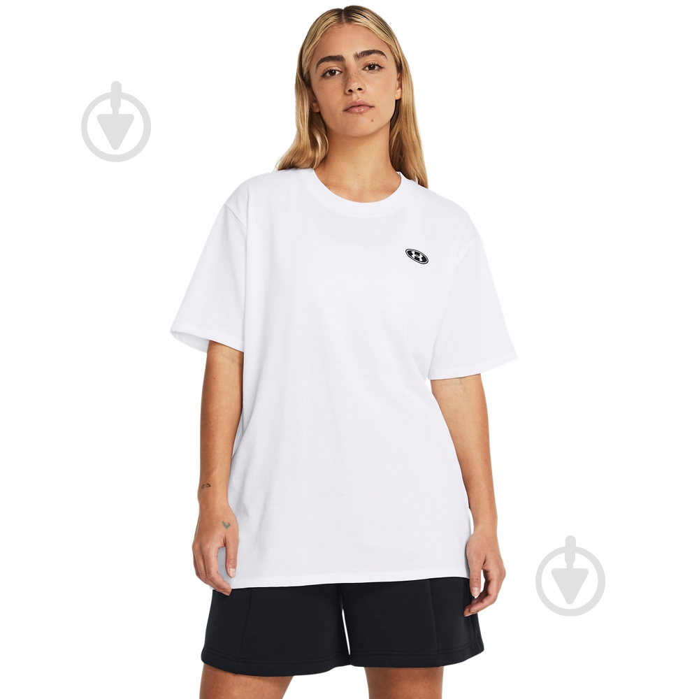 Футболка Under Armour HW Embroid Patch BFOS SS 1383045-100 р.M белый - фото 1