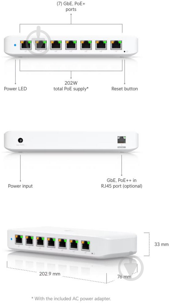 Коммутатор Ubiquiti USW-ULTRA-210W - фото 3 Коммутатор Ubiquiti USW-ULTRA-210W - фото 3