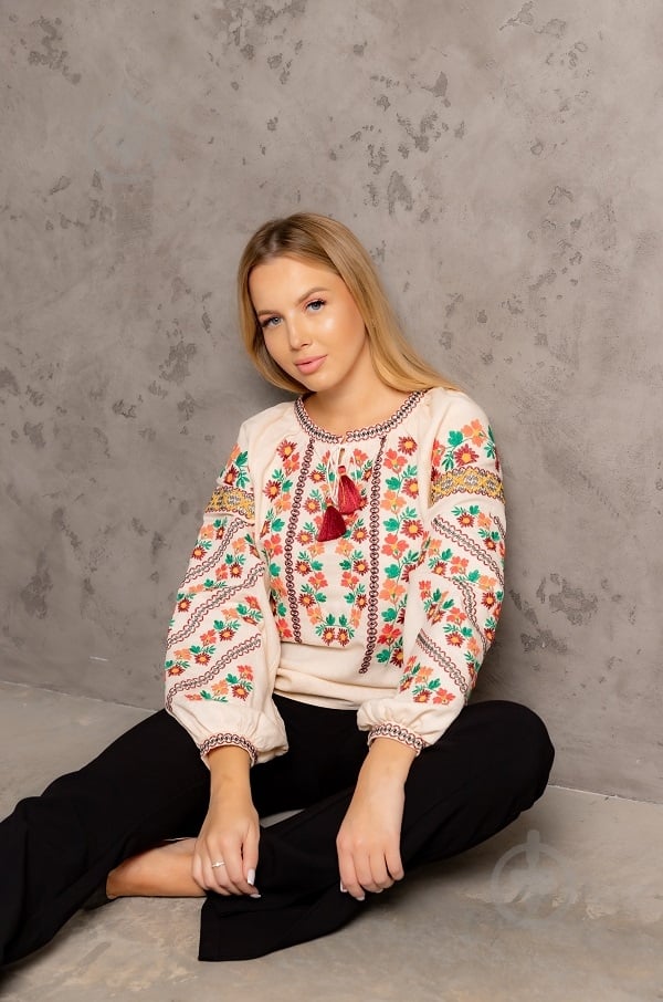 Вышиванка Galychanka Счастливая судьба р. L бежевый Wb-0377 - фото 1
