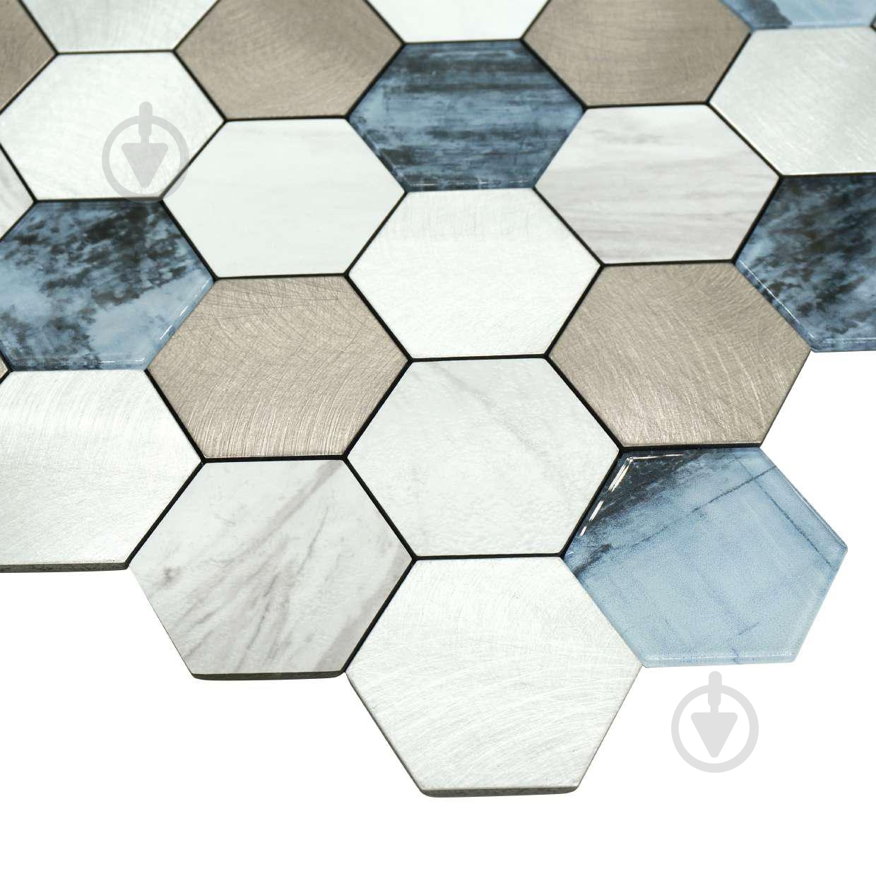 Декоративна панель EMERGO cамоклеюча Синій Шестикутник Home Inspire - фото 2 Декоративна панель EMERGO cамоклеюча Синій Шестикутник Home Inspire - фото 2