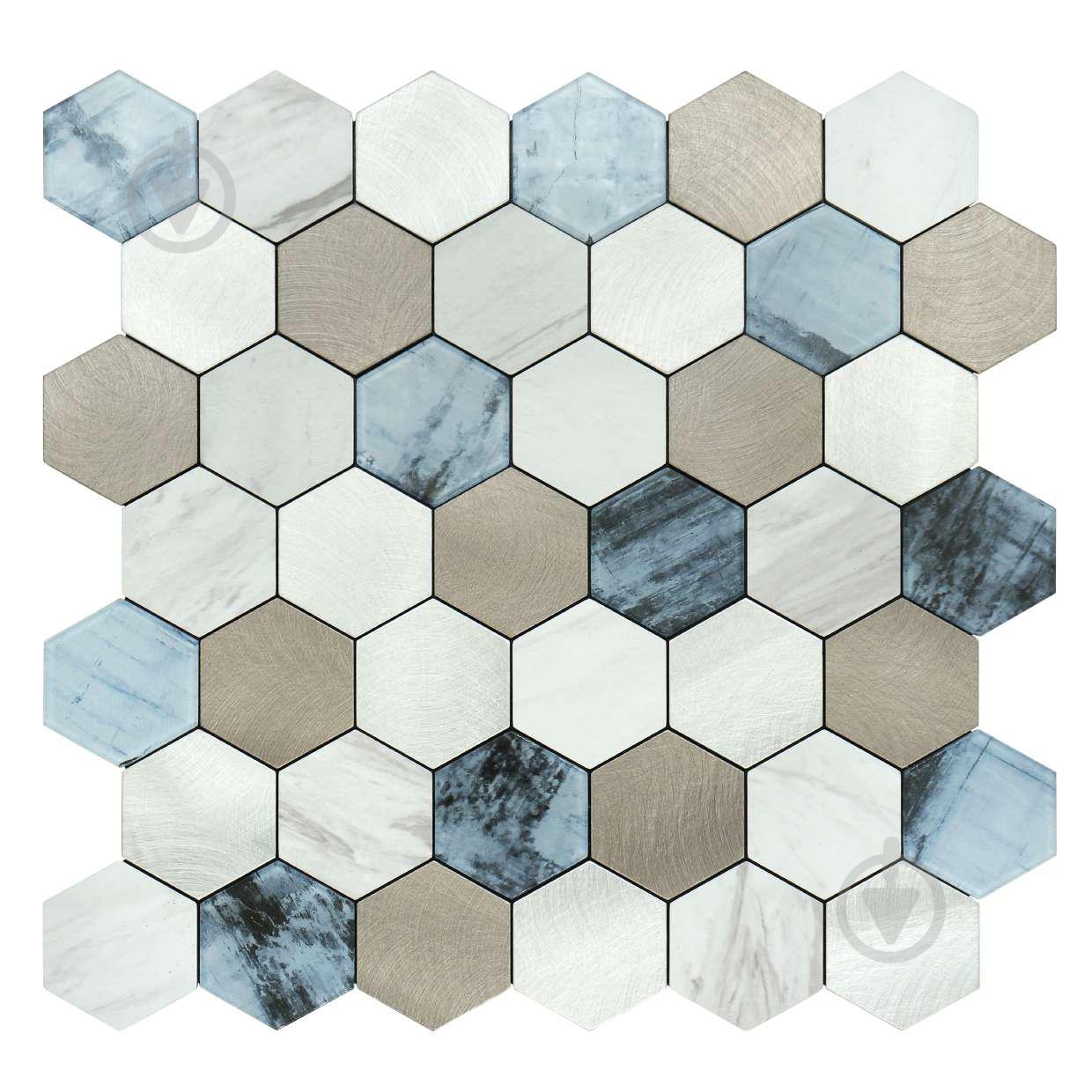 Декоративна панель EMERGO cамоклеюча Синій Шестикутник Home Inspire - фото 1 Декоративна панель EMERGO cамоклеюча Синій Шестикутник Home Inspire - фото 1