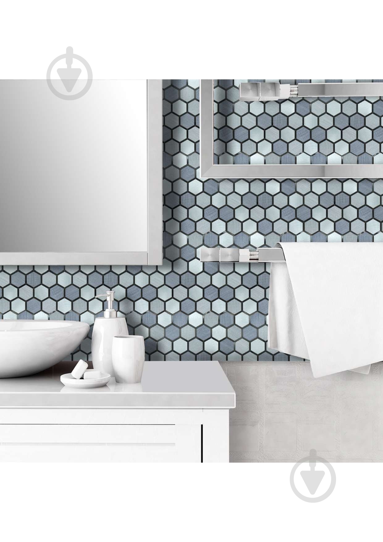 Декоративная панель EMERGO самоклеющая Шестиугольник Графіт Home Inspire - фото 3 Декоративная панель EMERGO самоклеющая Шестиугольник Графіт Home Inspire - фото 3