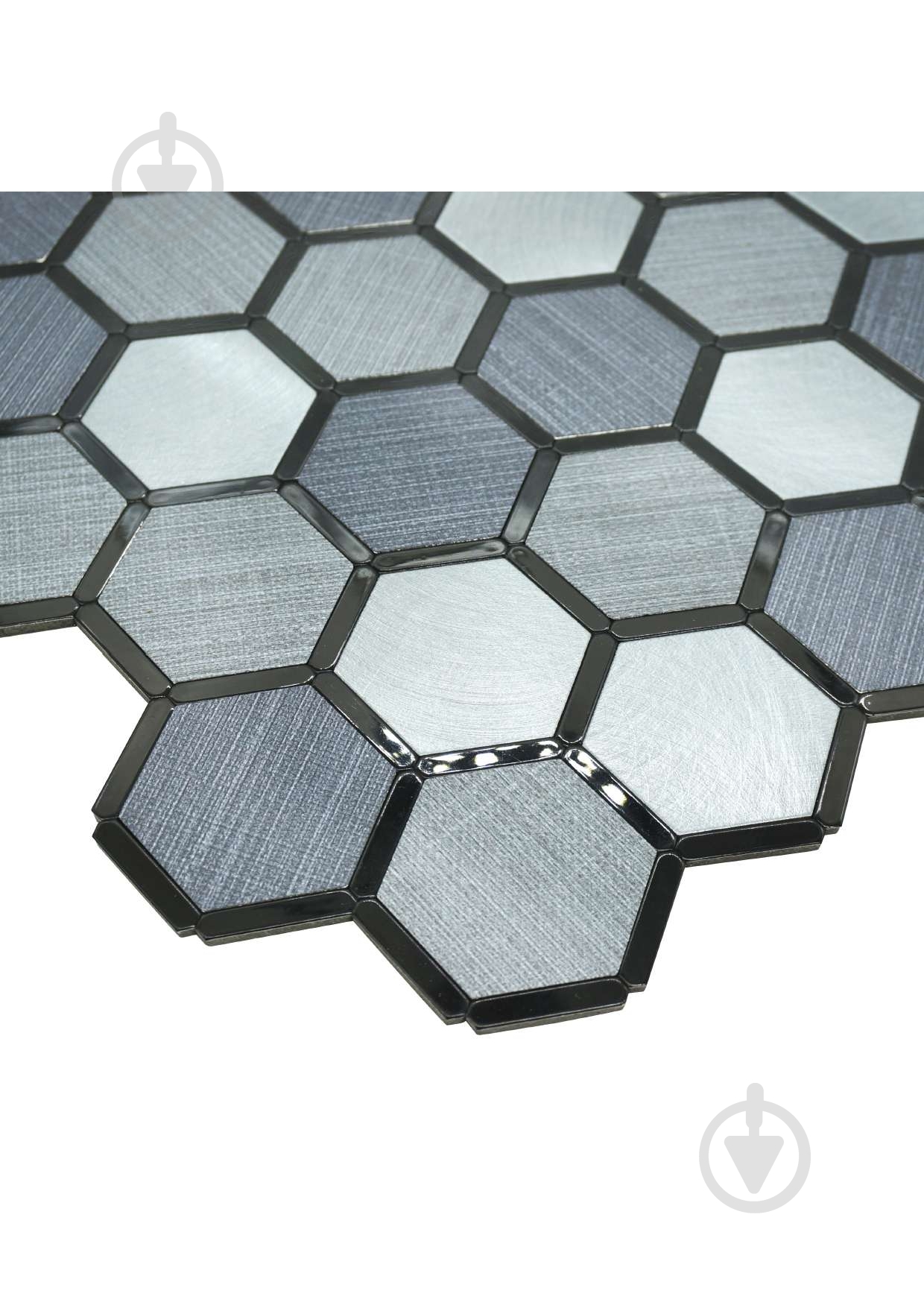 Декоративная панель EMERGO самоклеющая Шестиугольник Графіт Home Inspire - фото 2 Декоративная панель EMERGO самоклеющая Шестиугольник Графіт Home Inspire - фото 2