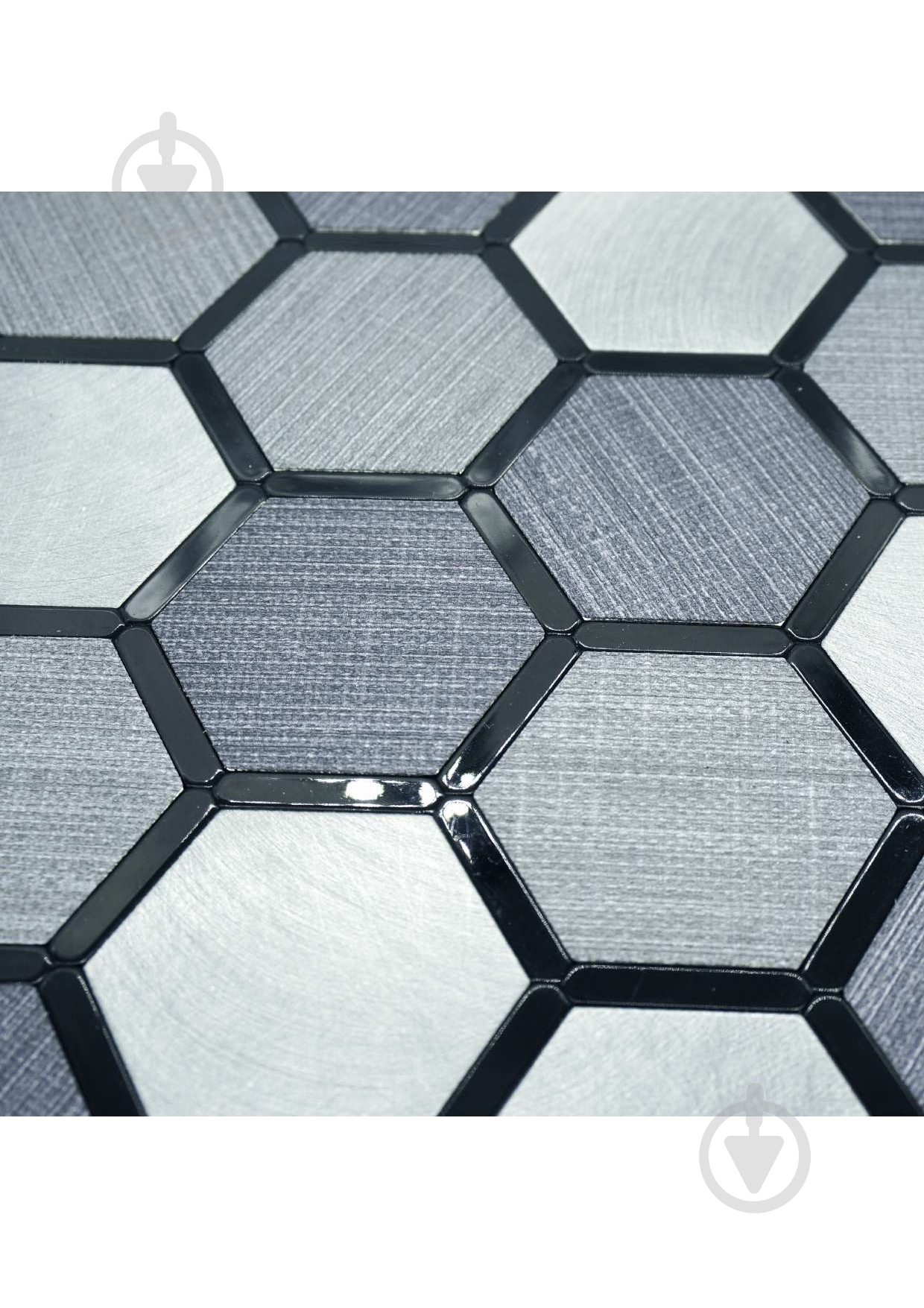 Декоративная панель EMERGO самоклеющая Шестиугольник Графіт Home Inspire - фото 4 Декоративная панель EMERGO самоклеющая Шестиугольник Графіт Home Inspire - фото 4