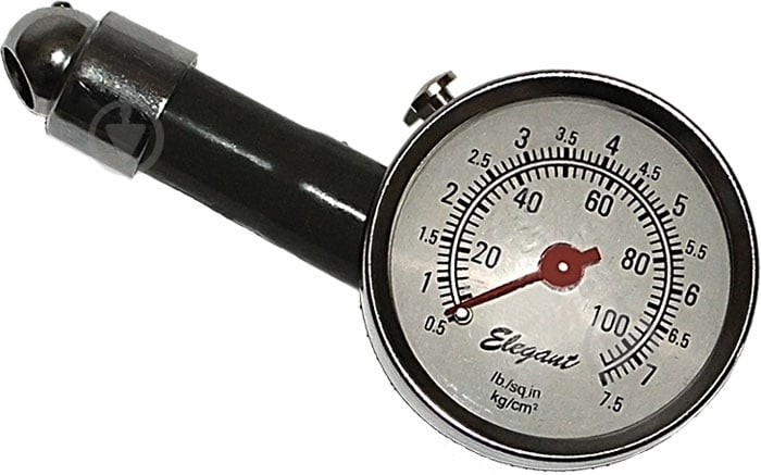 Манометр автомобильный Elegant MAXI металлический в коробке 7 атм - фото 1