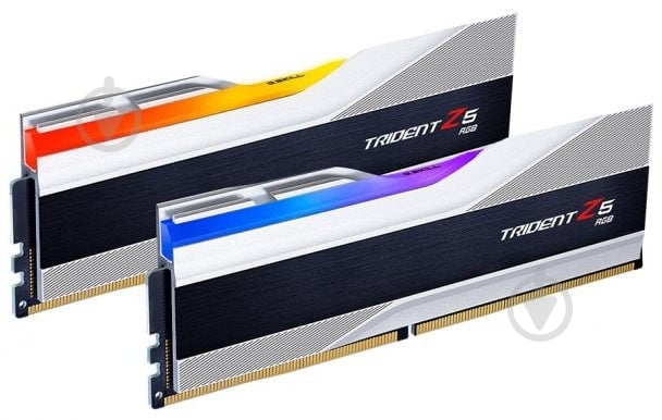 Оперативная память G.Skill DDR5 SDRAM 32 GB (2x16GB) 7200 MHz (F5-7200J3445G16GX2-TZ5RS) Trident Z5 RGB Silver - фото 1 Оперативная память G.Skill DDR5 SDRAM 32 GB (2x16GB) 7200 MHz (F5-7200J3445G16GX2-TZ5RS) Trident Z5 RGB Silver - фото 1