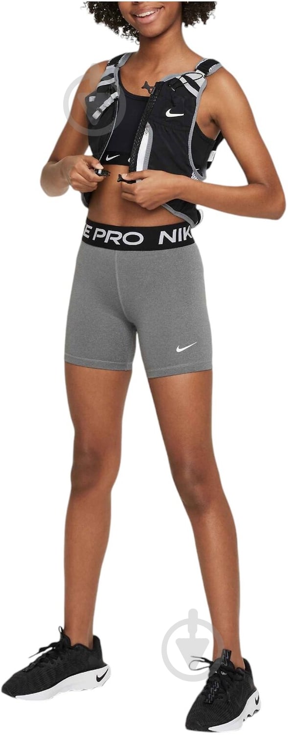 Шорты Nike Pro DA1033-091 р. L серый - фото 7 Шорты Nike Pro DA1033-091 р. L серый - фото 7