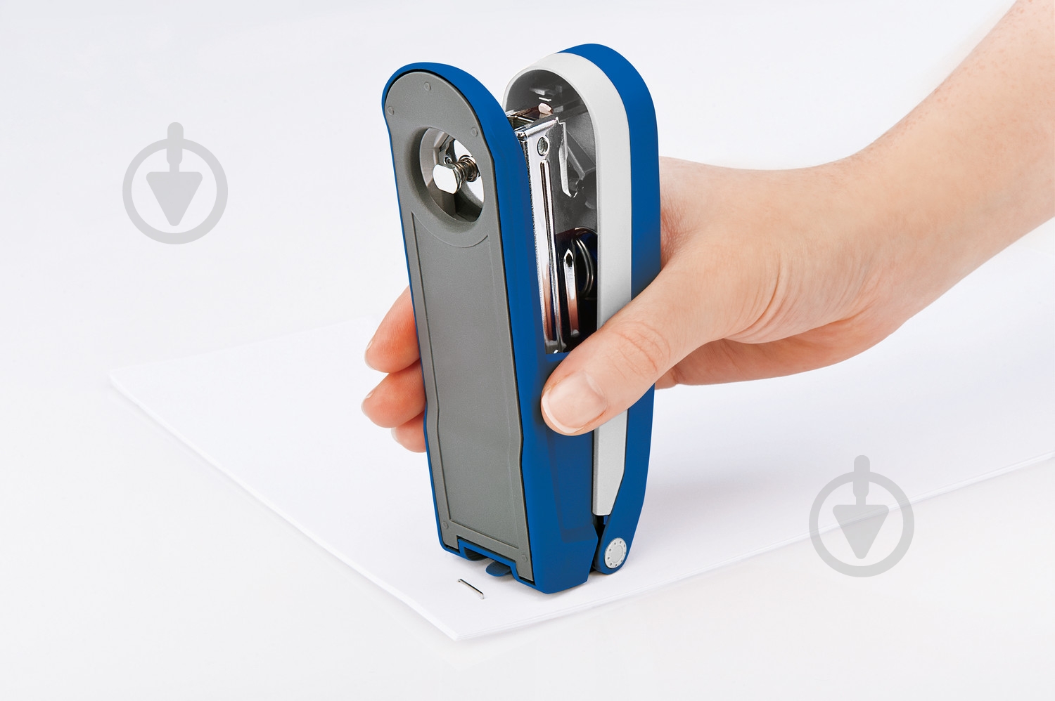 Степлер Е 25 голубой Novus - фото 2