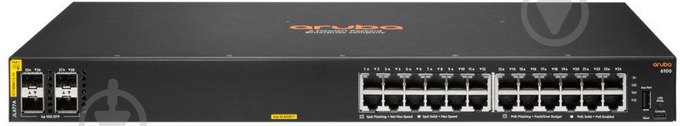 Комутатор ARUBA BY HPE 6100 24G CL4 4SFP+ Swch JL677A (RSVLC-1812) - фото 1 Комутатор ARUBA BY HPE 6100 24G CL4 4SFP+ Swch JL677A (RSVLC-1812) - фото 1