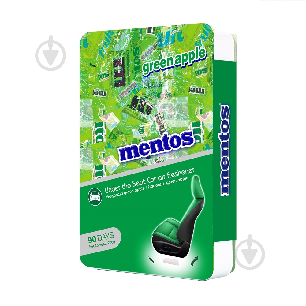 Ароматизатор под сиденье Mentos 200 г. зеленое яблоко - фото 1 Ароматизатор под сиденье Mentos 200 г. зеленое яблоко - фото 1