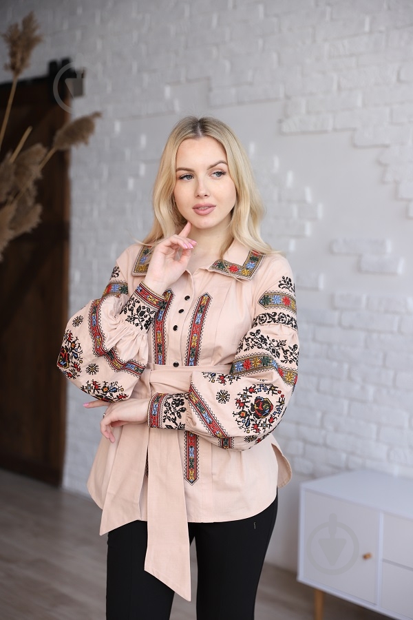 Вышиванка Galychanka Сокальская роза р. XXL бежевый Wb-0351 - фото 1