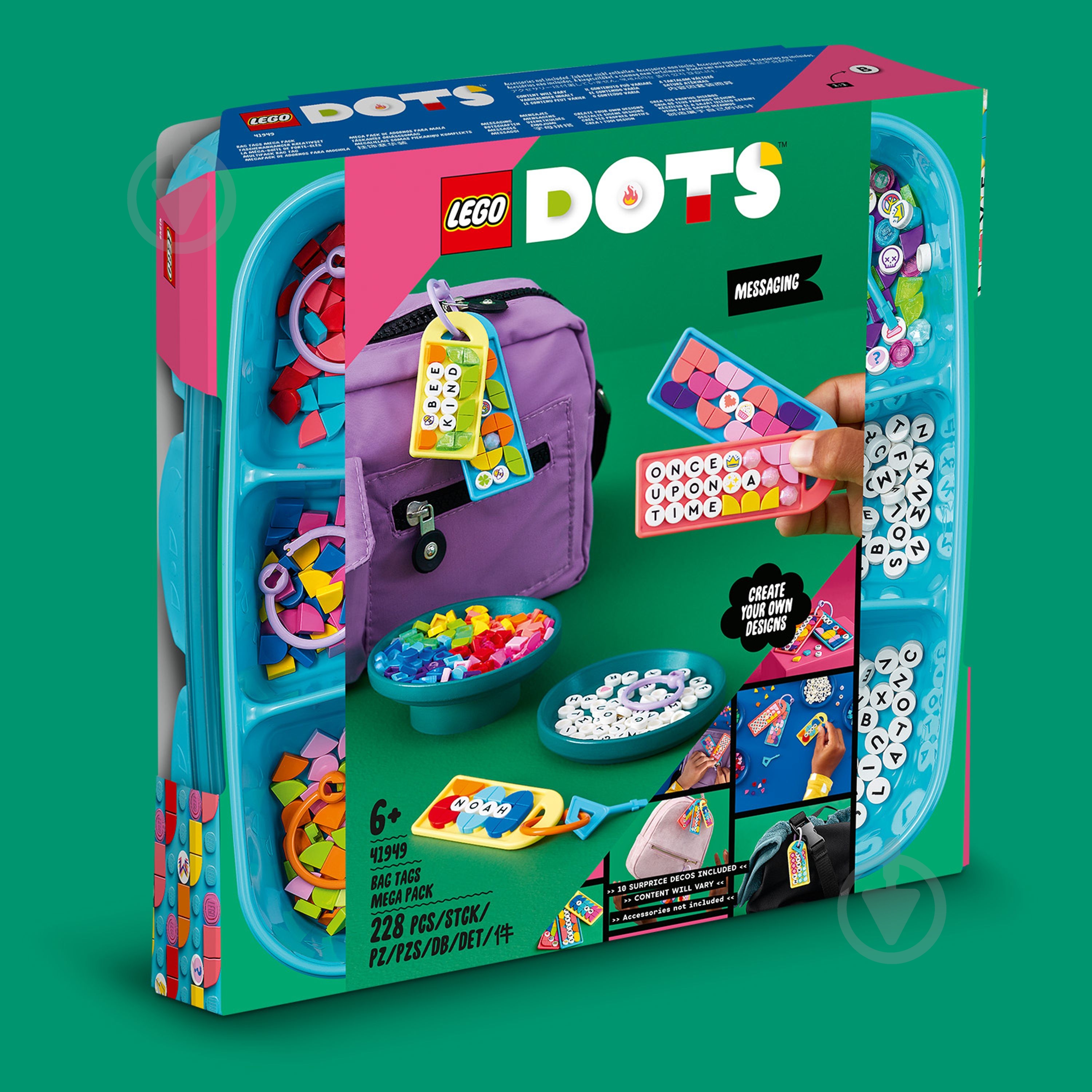 ᐉ Конструктор LEGO DOTS Большой набор бирок для сумок: надписи