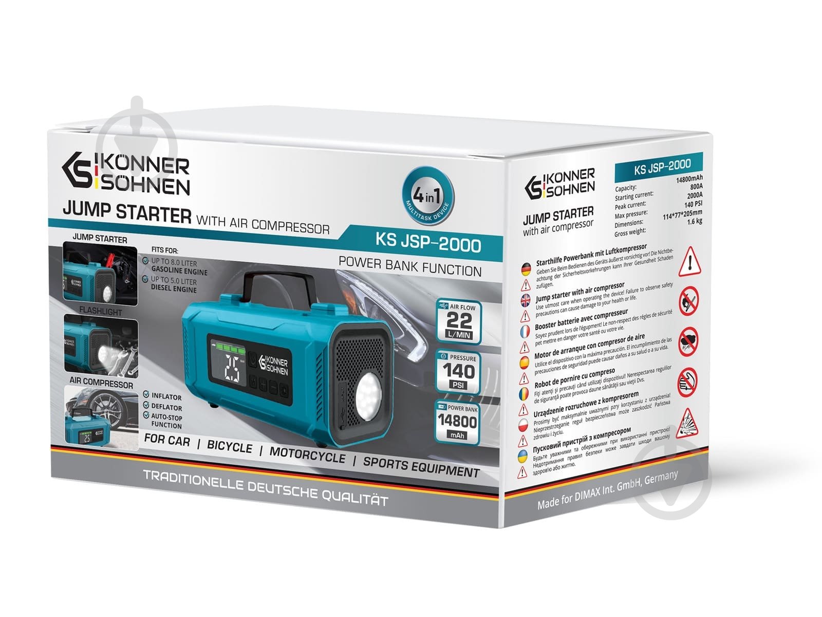 Пускозарядний пристрій інверторний Konner&Sohnen (KS JSP-2000) - фото 6