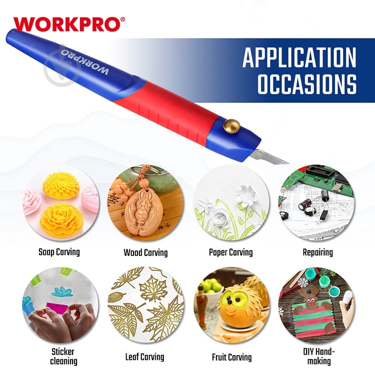 Набор ножей WORKPRO для хобби WP219005 - фото 7