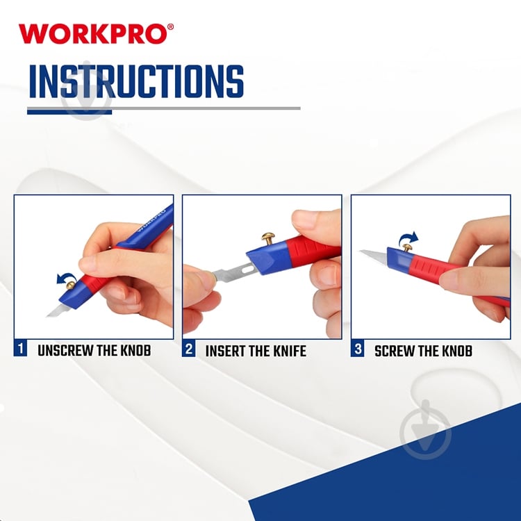Набор ножей WORKPRO для хобби WP219005 - фото 5