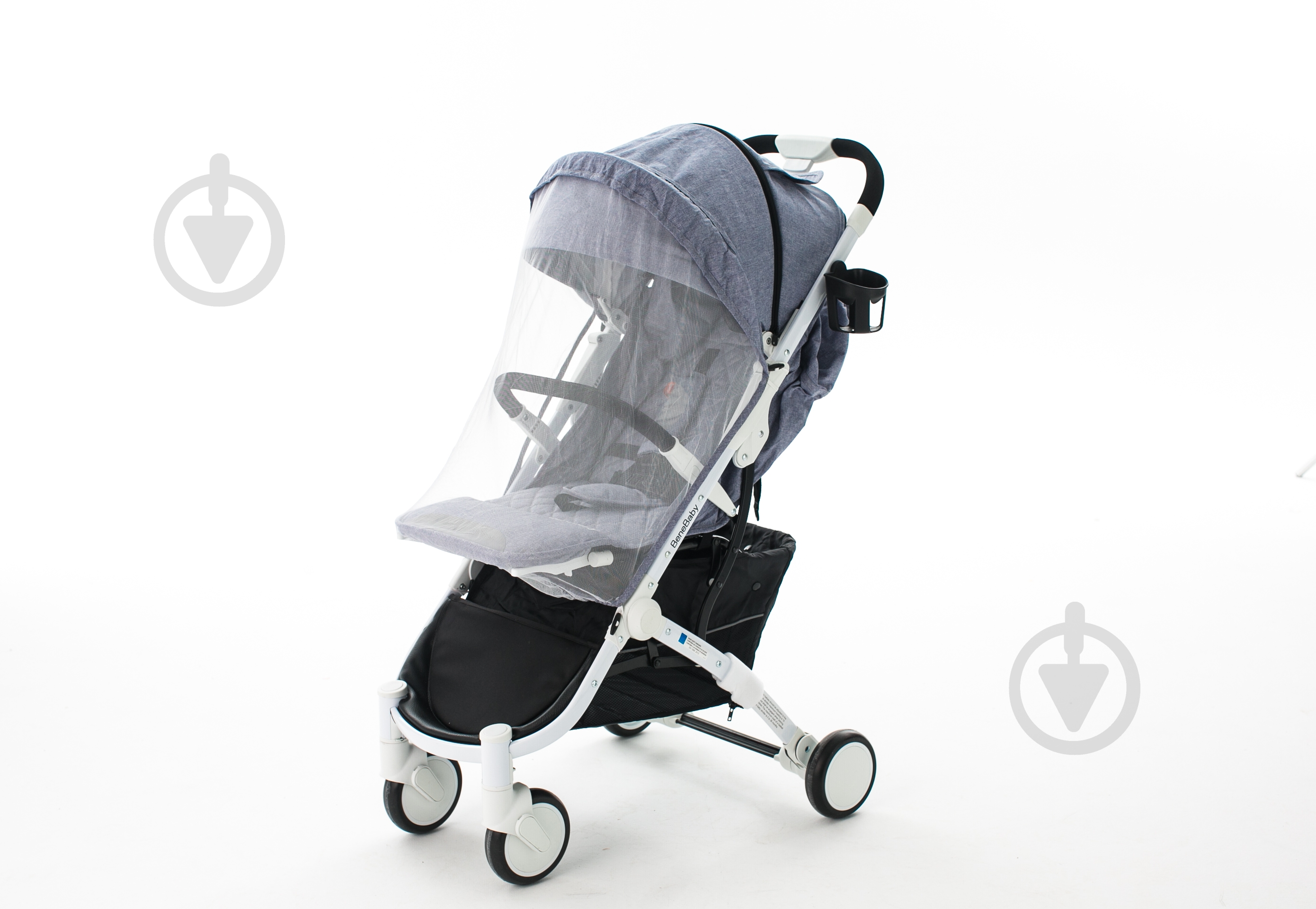 Коляска прогулочная Bene Baby Коляска прогулочная D200 серо-голубая - фото 5