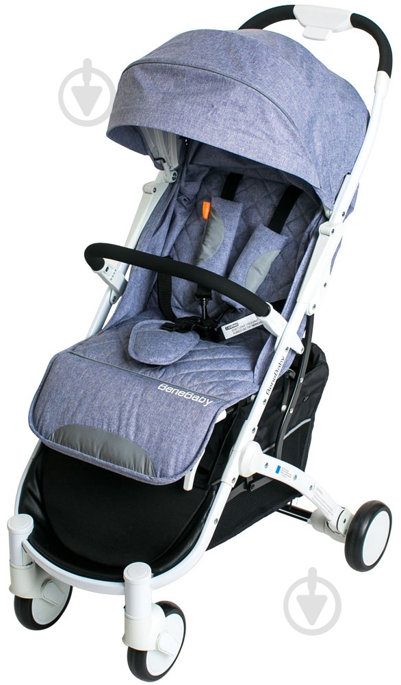 Коляска прогулочная Bene Baby Коляска прогулочная D200 серо-голубая - фото 1