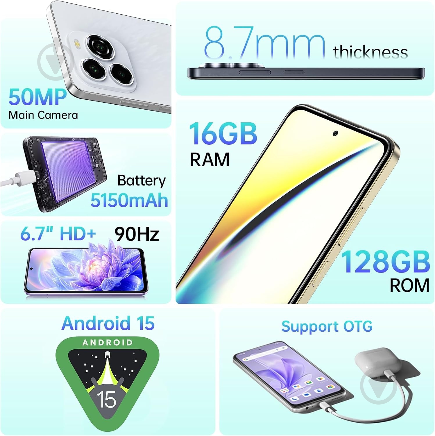 Смартфон Oukitel c65 4/128GB gold (C65_GD) - фото 9