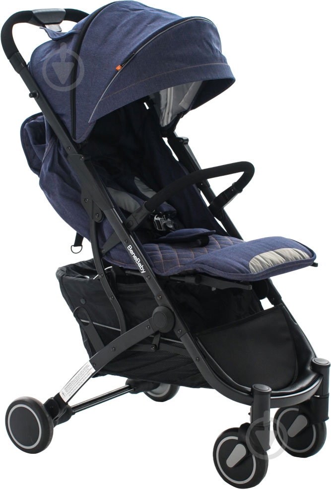 Коляска прогулянкова Bene Baby D200 джинс на чорній рамі - фото 1