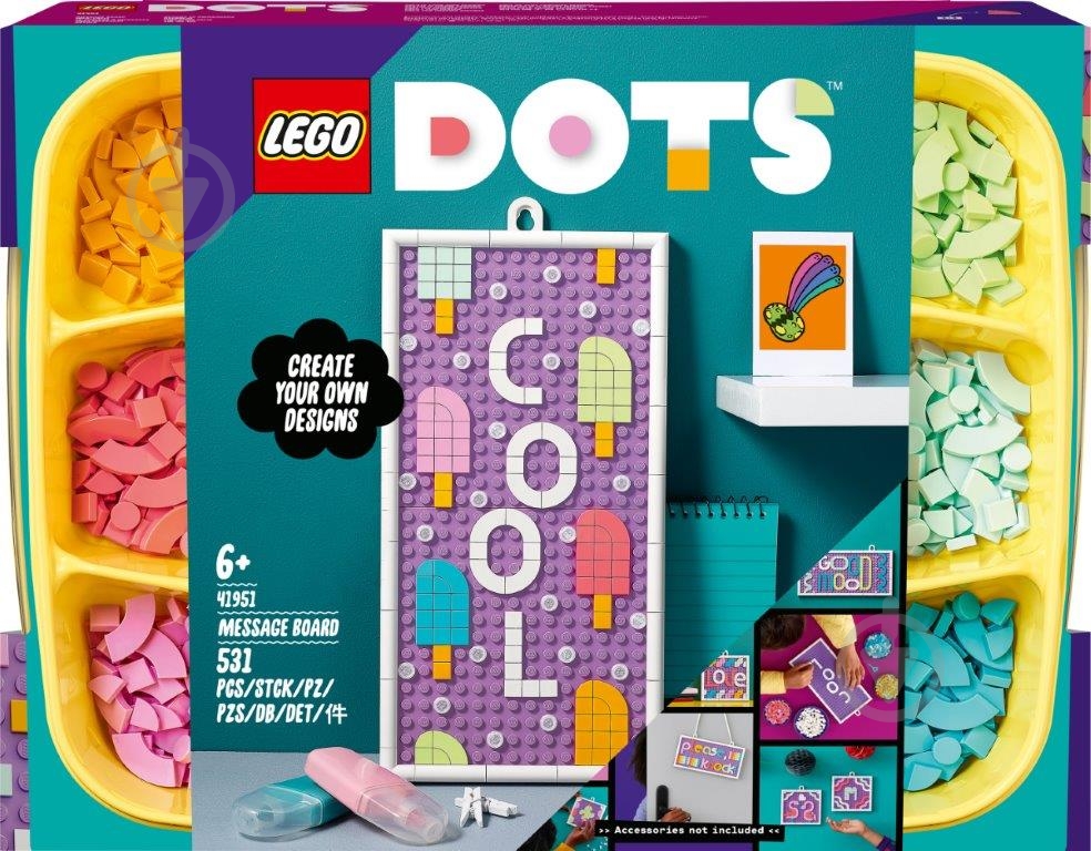 Конструктор LEGO DOTS Доска для надписей 41951 - фото 1 Конструктор LEGO DOTS Доска для надписей 41951 - фото 1