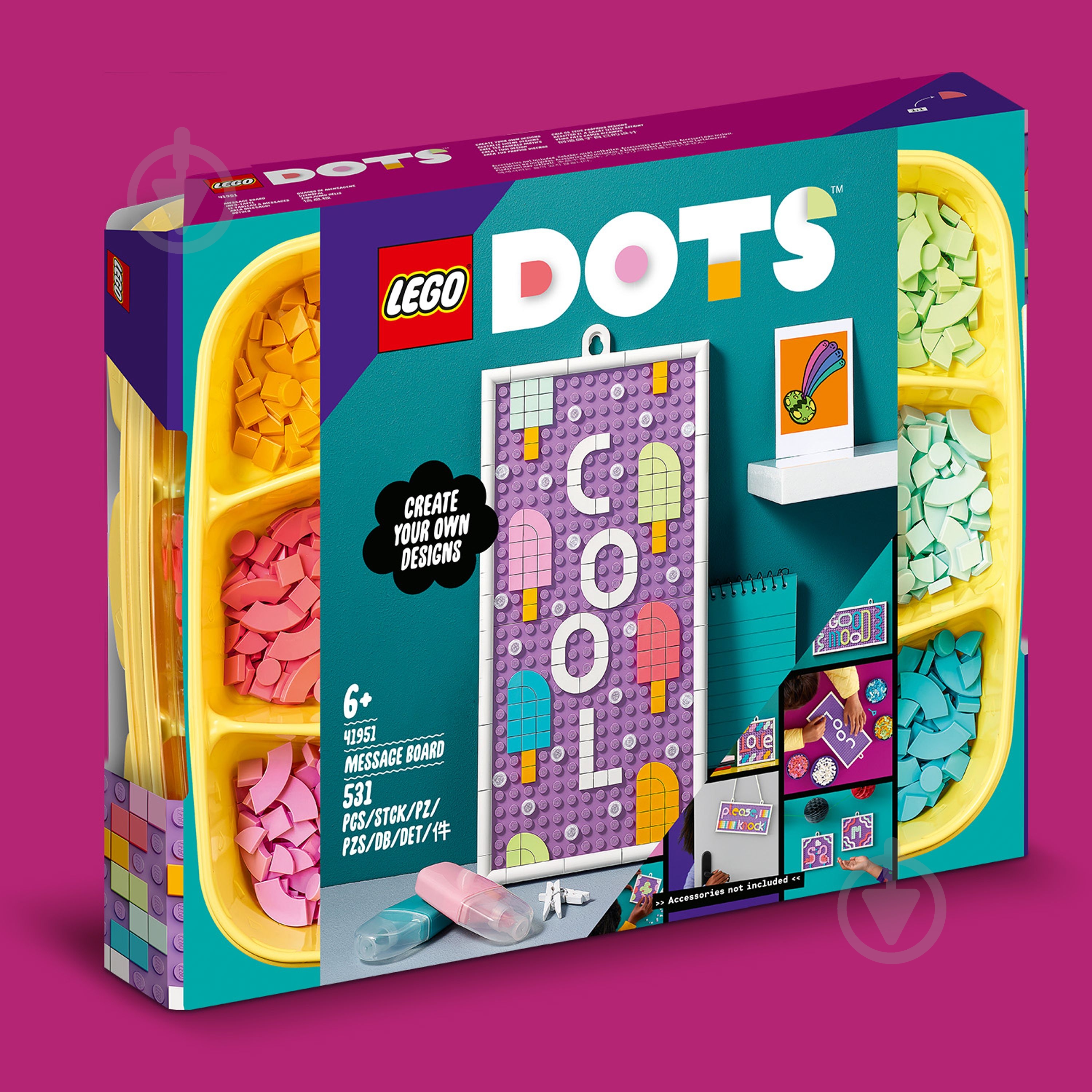 Конструктор LEGO DOTS Доска для надписей 41951 - фото 6 Конструктор LEGO DOTS Доска для надписей 41951 - фото 6